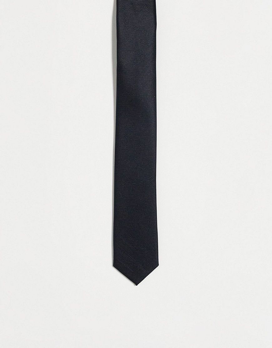 ASOS DESIGN satin skinny tie in black | ASOS (Global)