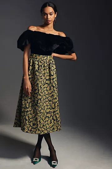 Maeve Brocade Maxi Skirt | Anthropologie (US)
