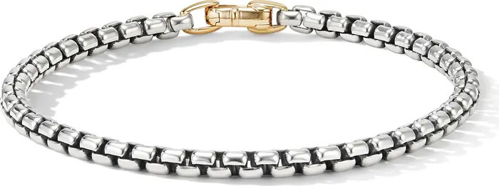 Bel Aire Collection® Sterling Silver Bracelet with 14K Yellow Gold, 4mm | Nordstrom