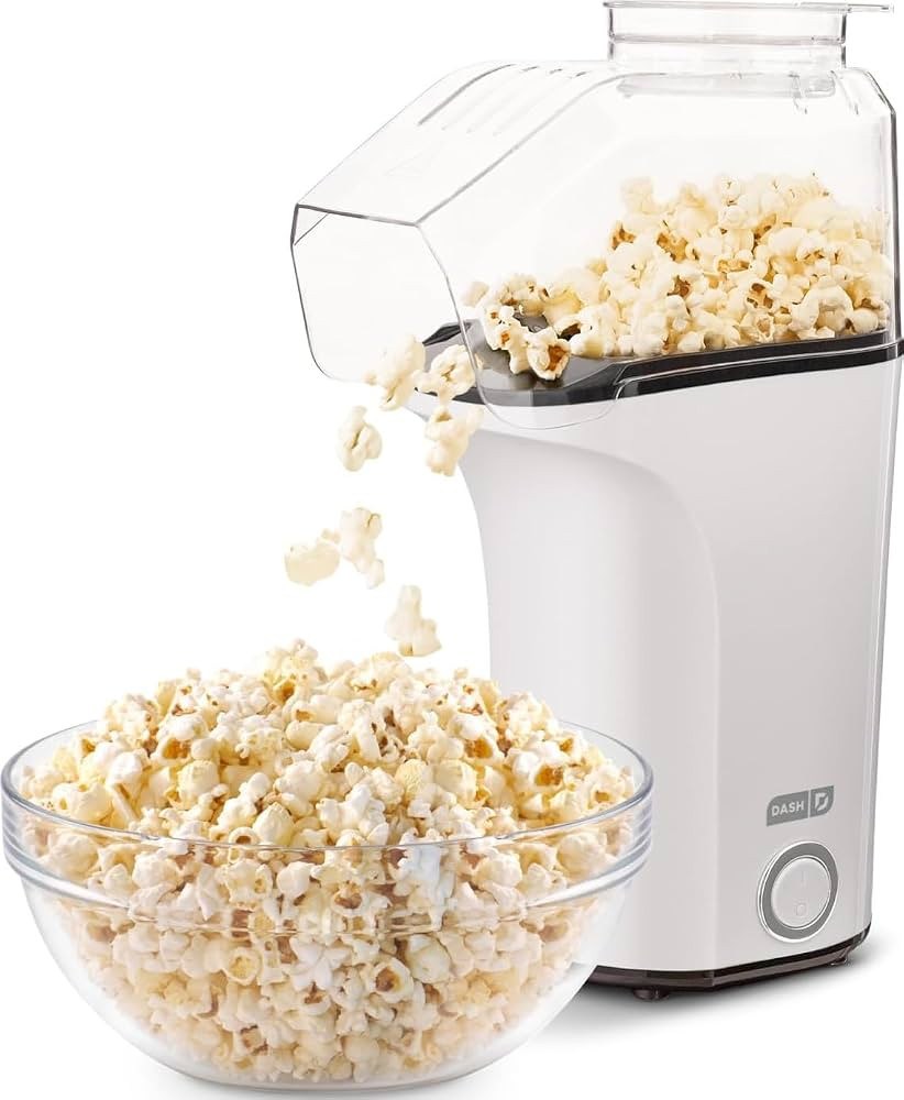 Dash Fresh Pop Popcorn Maker, 16-Cup Hot Air Popper, White     Electric Popcorn Machine, Oil-Free... | Amazon (US)