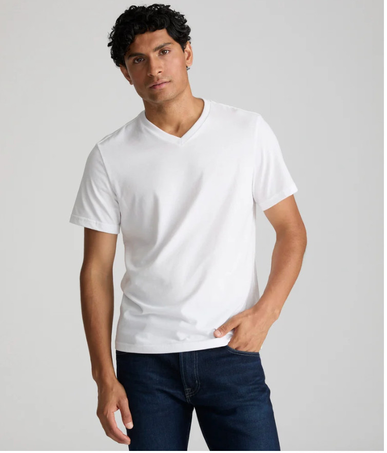 My husband swears by these soft-as-butter v-neck tshirts and right now they're 25% off! He wears them daily under his button-down shirts to work and then also look great with a pair of jeans. A closet staple for him!

#LTKootd #LTKselfcare #LTKMens