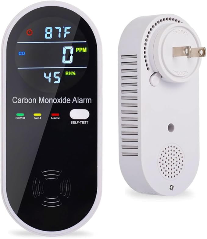 Carbon Monoxide Detector Plug in Wall, WESHLGD Portable Carbon Monoxide Detector for Travel, 3-in... | Amazon (US)