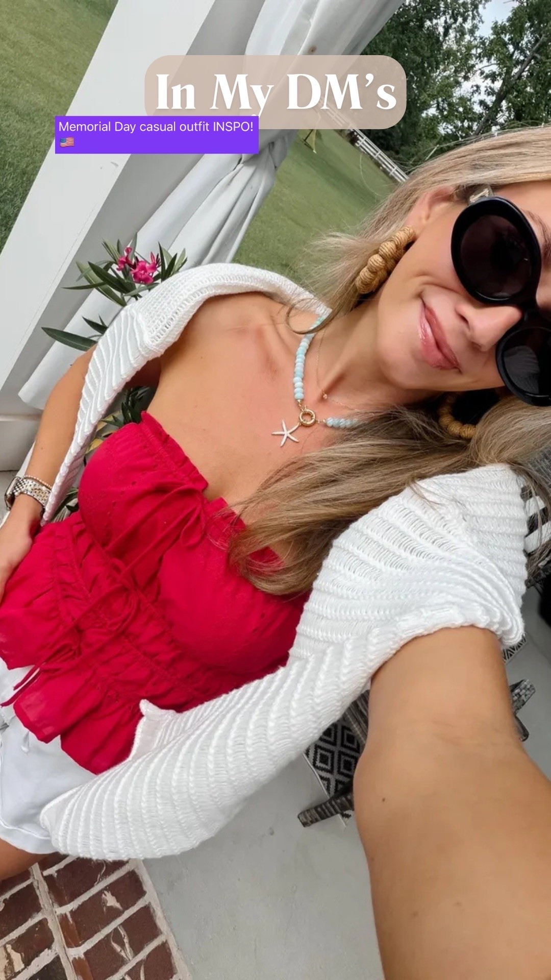 I recently heard someone say “red is everyone’s color” and this top is definitely making me believe that! It’s the cutest tube top from target that has matching shorts. But I love it with my favorite white denim shorts and the sweater over the shoulders for a more elevated look. This is perfect for Memorial Day, Fourth of July, but just as a summer casual outfit too! ❤️

#LTKdayinmylife #LTKootd #LTKgrwm