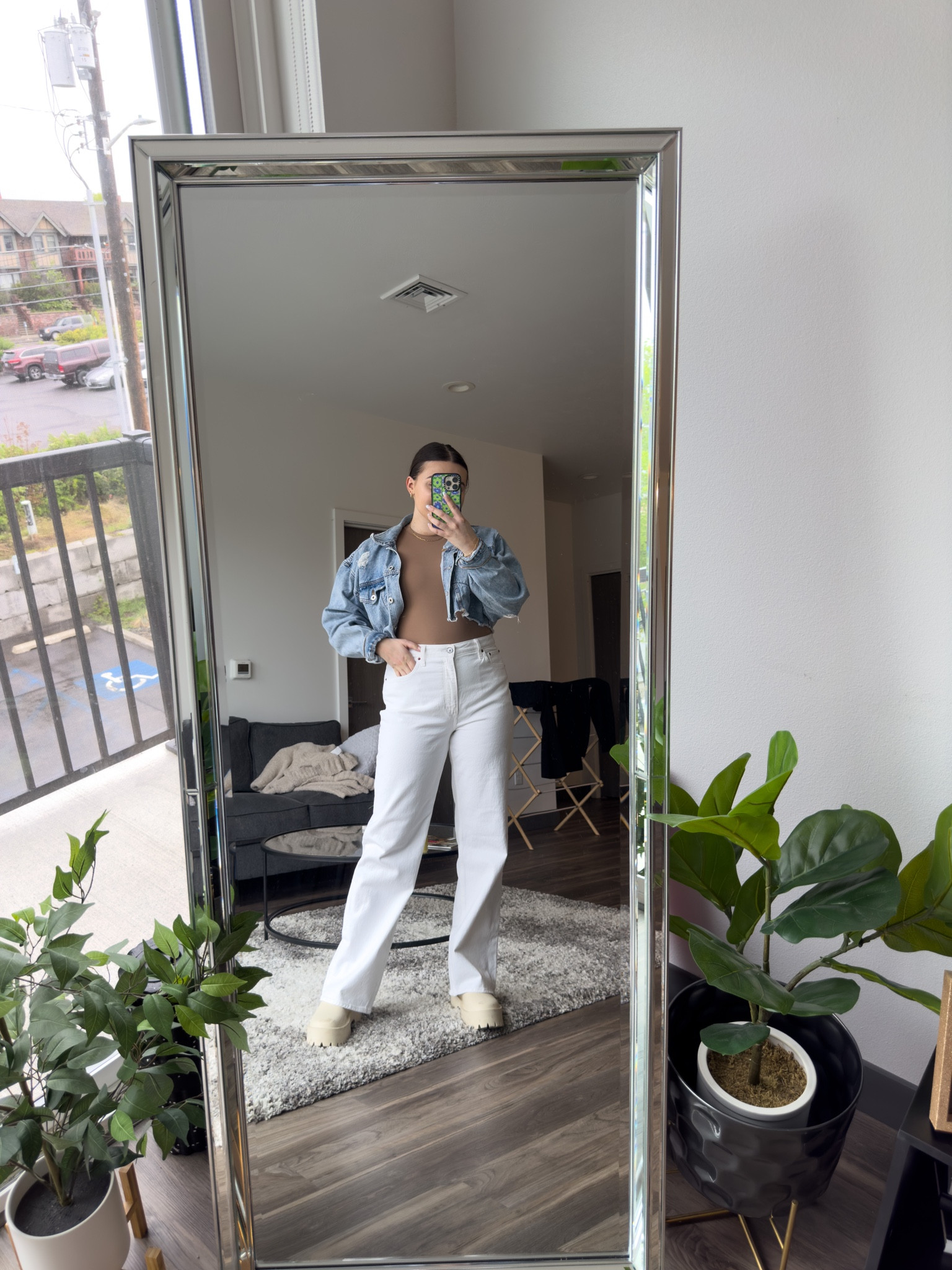 White denim outfit idea for spring! Perfect for errands or girls night 

I’m wearing a L jacket, M bodysuit, 31L jeans and size 9 clogs!

#LTKstyletip #LTKunder100 #LTKSeasonal