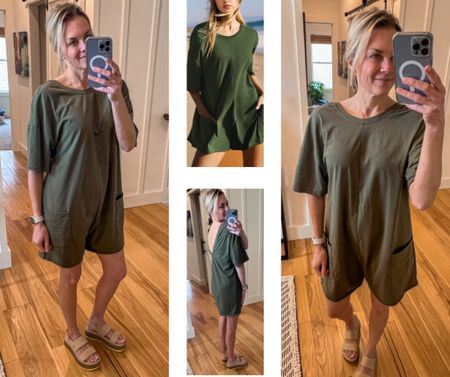 This little romper is 40% off currently, under $15! It’s tee shirt material, so comfy. My sandals are part of the BOGO 50% off sale!

#LTKFindsUnder100 #LTKActive #LTKShoeCrush