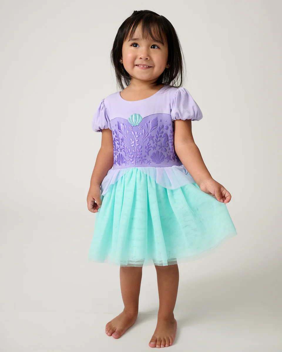 Disney Princess Ariel Dress with Bodysuit | Little Sleepies