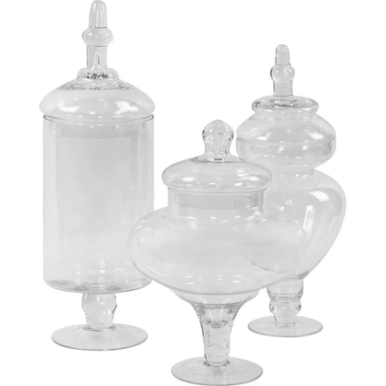 Koyal Wholesale Couture Candy Buffet Apothecary Jars, Set of 3 - Walmart.com | Walmart (US)