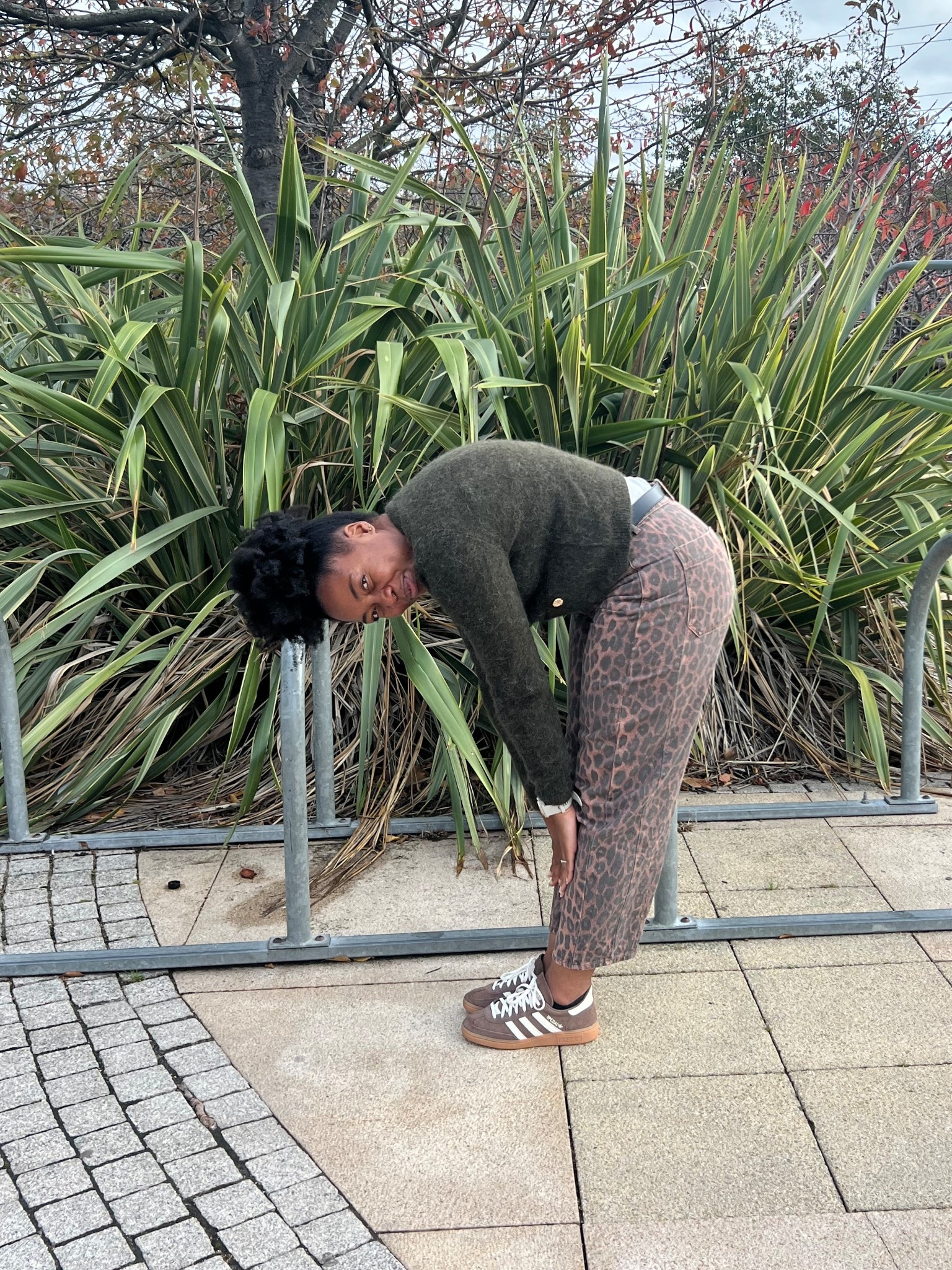 More Zara poses lol I’m not flexible or long enough for this one though 🤪 

Jeans, leopard print, denim, barrel leg jeans, cardigan, olive green. Adidas spezial, brown trainers, leopard print outfit, autumn outfits

#LTKjeans #LTKuk #LTKautumn
