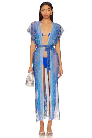 Luli Fama Ocean Queen Long Caftan in Blue from Revolve.com | Revolve Clothing (Global)