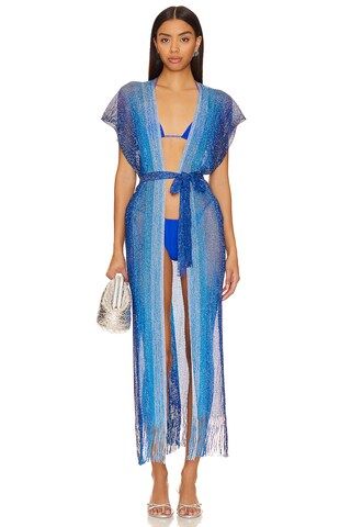 Luli Fama Ocean Queen Long Caftan in Blue from Revolve.com | Revolve Clothing (Global)
