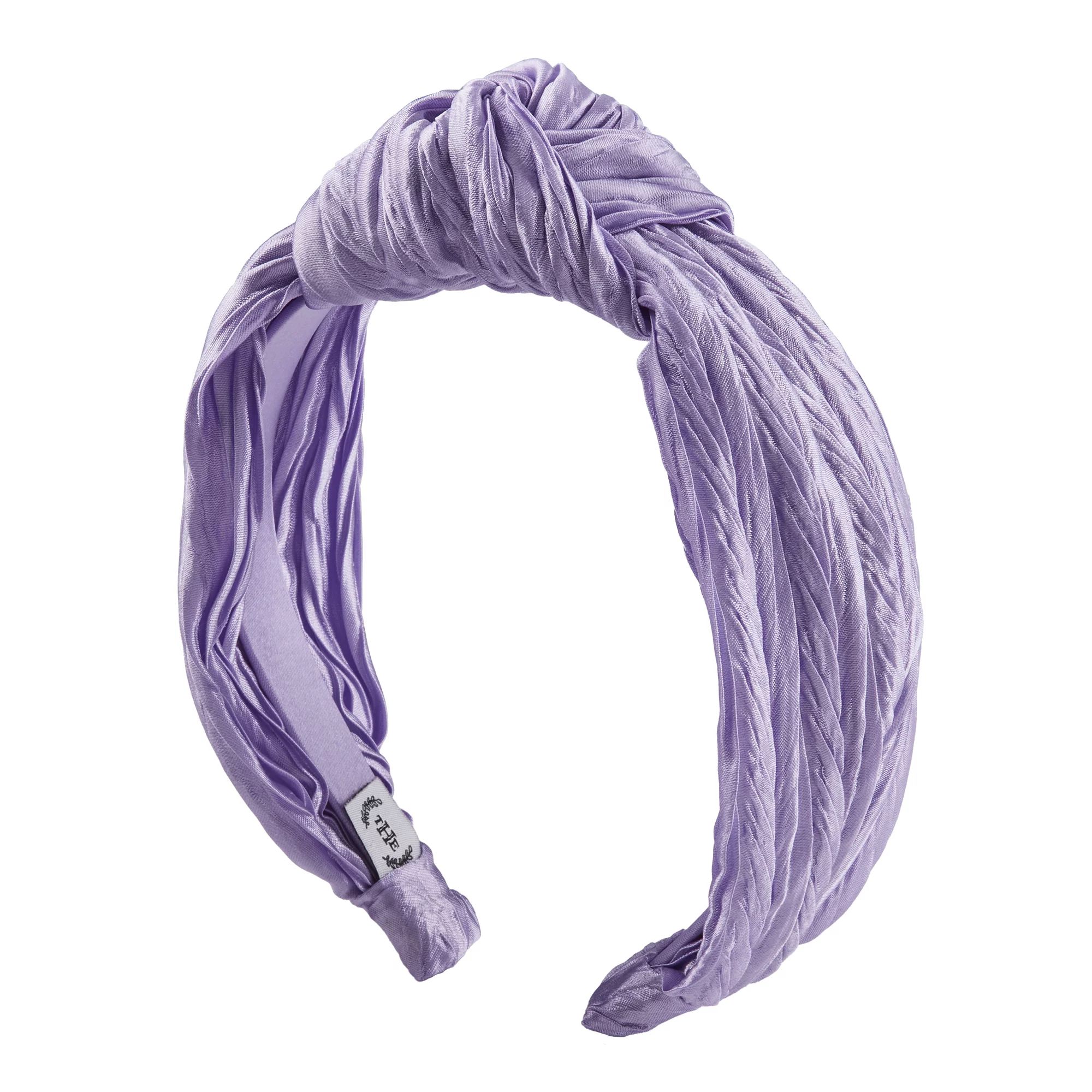 The Home Edit Knotted Headband in Purple Pleated Satin | Walmart (US)