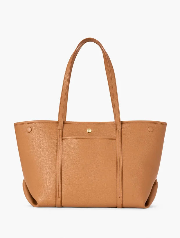Harper Pebble Leather Tote | Talbots