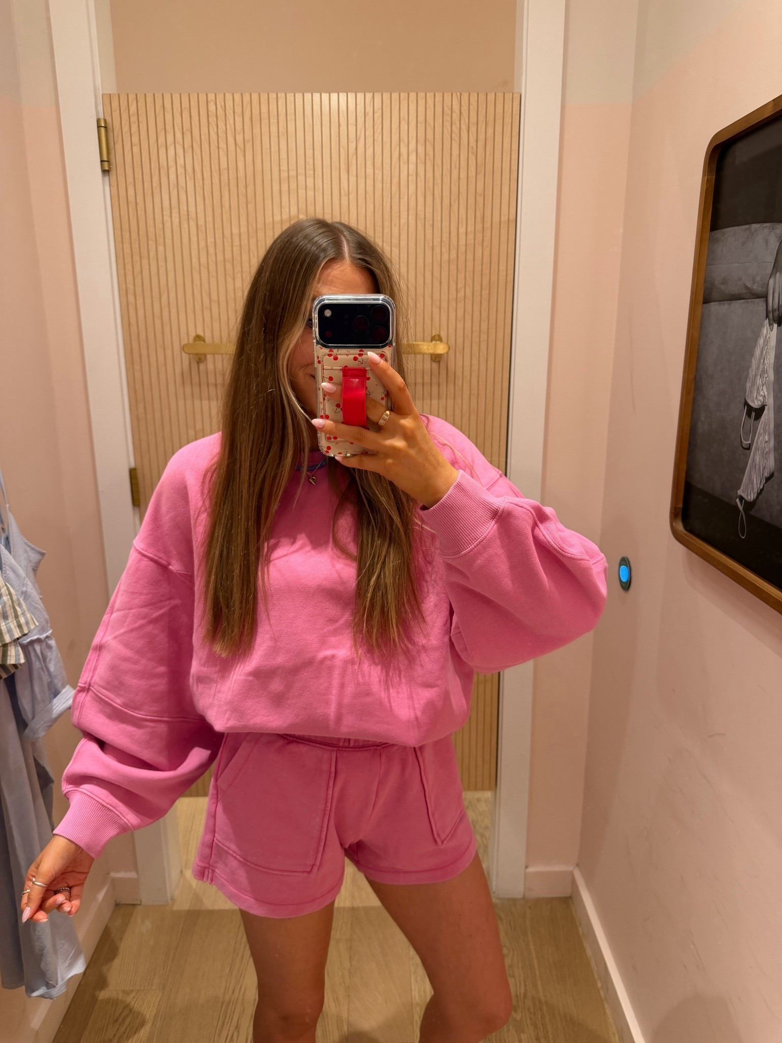 Love this pink comfy set from @Aerie !! Wearing small top & medium shorts 