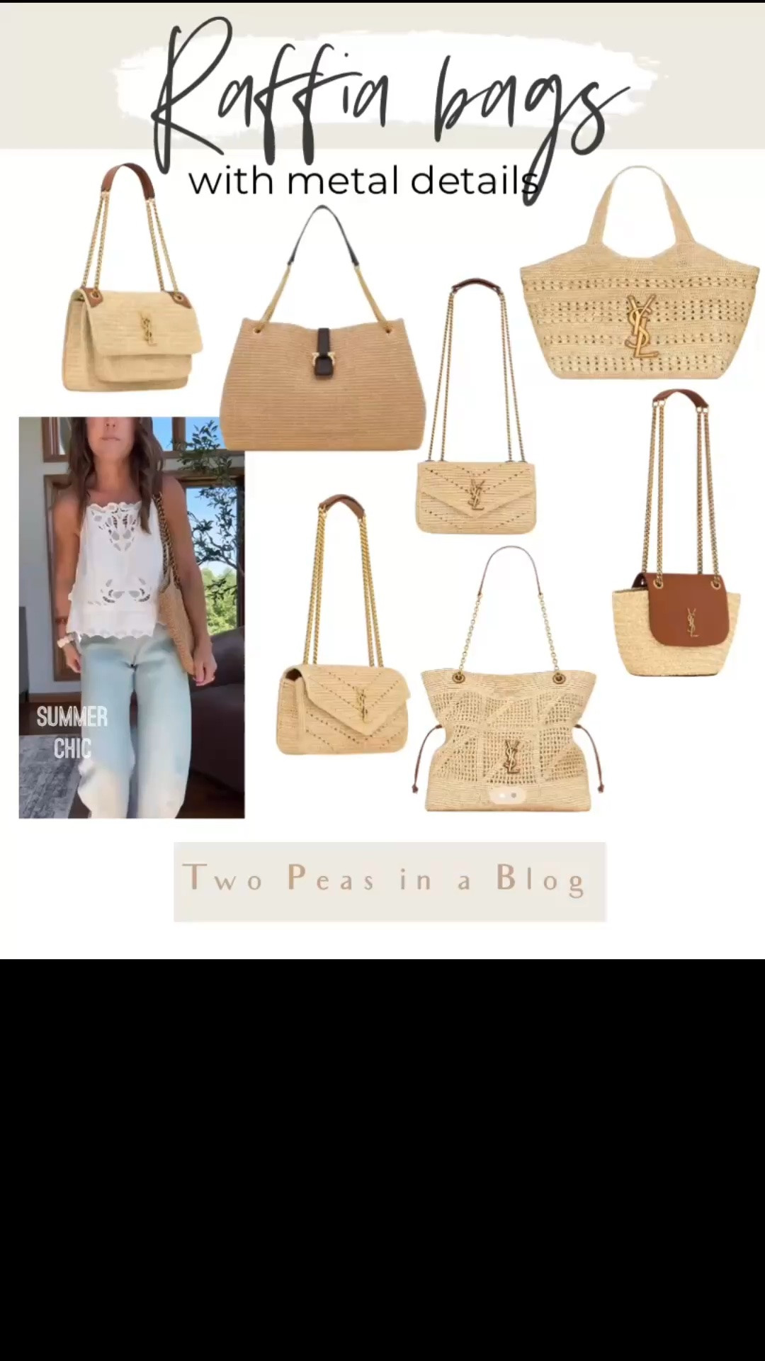 Our favorite raffia bag combines a pretty touch of metal or chain detailing. Linking a few.

#LTKSeasonal #LTKOver40 #LTKootd