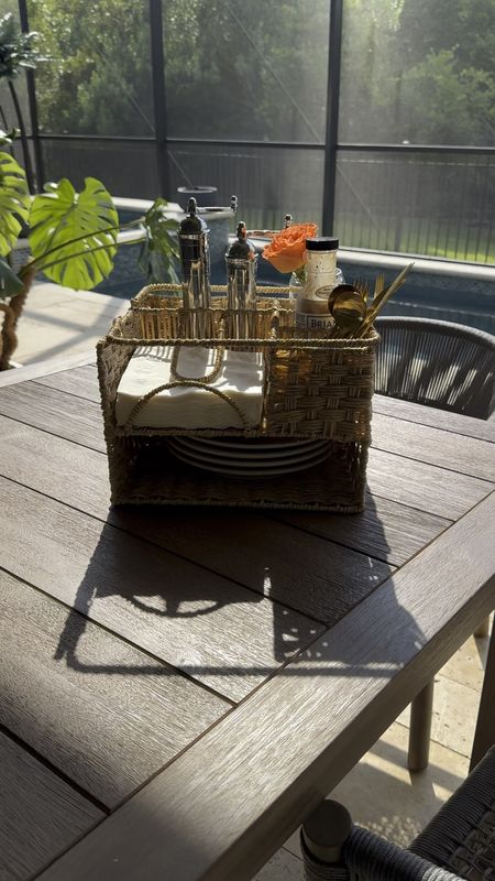 This caddy is perfect for outdoor entertaining!

Walmart home find, BHG home, wicker serving basket, outdoor entertaining, outdoor essentials 

#LTKHome #LTKFindsUnder50 #LTKVideo