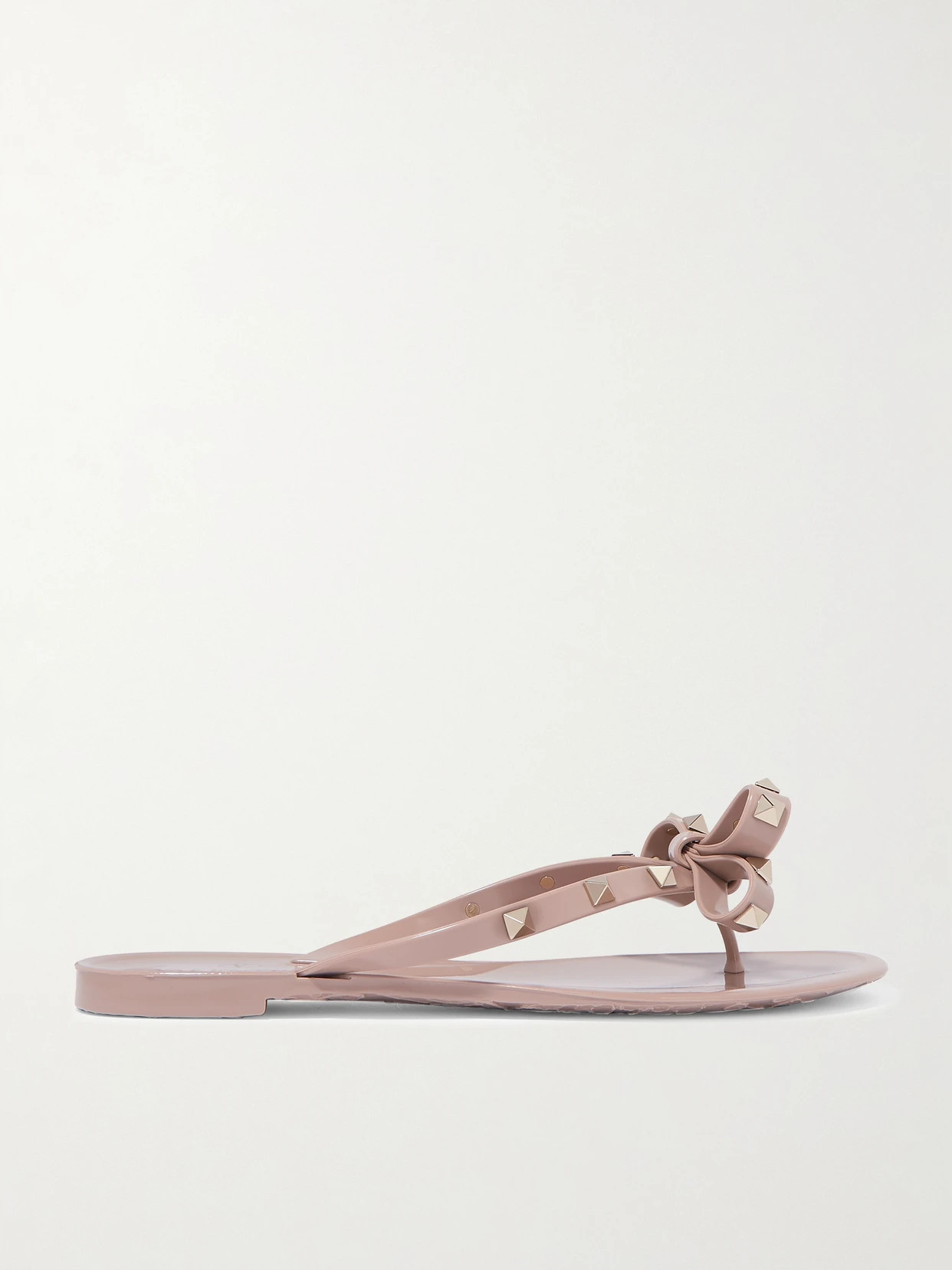 Valentino Garavani - The Rockstud Rubber Flip Flops - Pink | NET-A-PORTER (US)