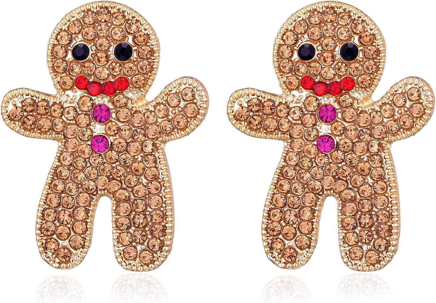 Christmas Earrings Merry Christmas Tree Bow Light Bulb Candy Cane Gingerbread Man Xmas Ornament D... | Amazon (US)