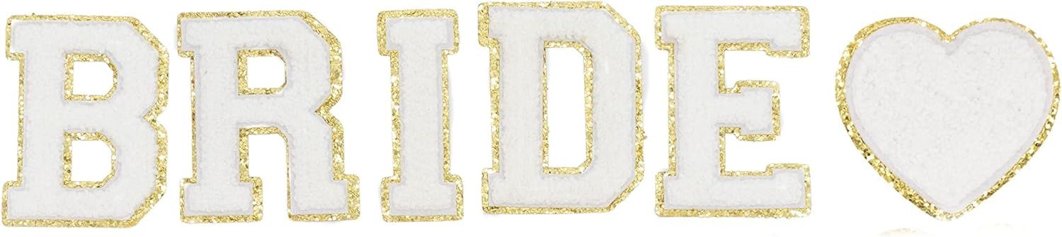 Phlox Collective Iron On Letters for Clothing, Sew Iron On Glitter Chenille Patches, Embroidered ... | Amazon (US)