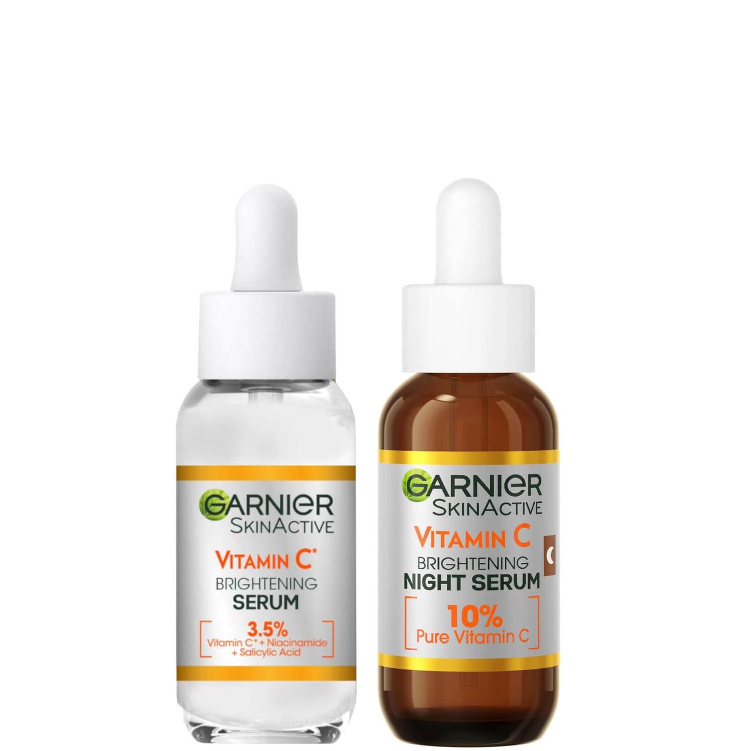 Garnier Vitamin C Day and Night Serum Set for Face, Anti-Dark Spots and Brightening 30ml | Look Fantastic (ROW)