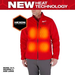 Men's X-Large M12 12V Lithium-Ion Cordless TOUGHSHELL Red Heated Jacket with (1) 3.0 Ah Battery a... | The Home Depot