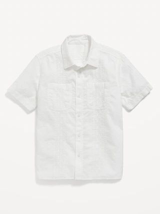 Oversized Textured Dobby Utility Shirt for Boys | Old Navy (CA)