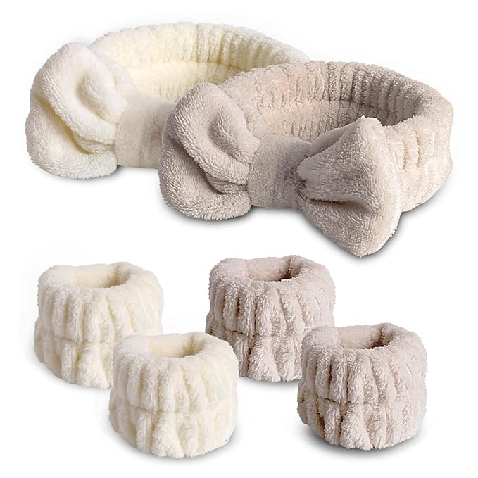 WSYUB Face Wash Headband,Spa Headband and Wristband Set,Headbands and Wristband for Washing Face,... | Amazon (US)