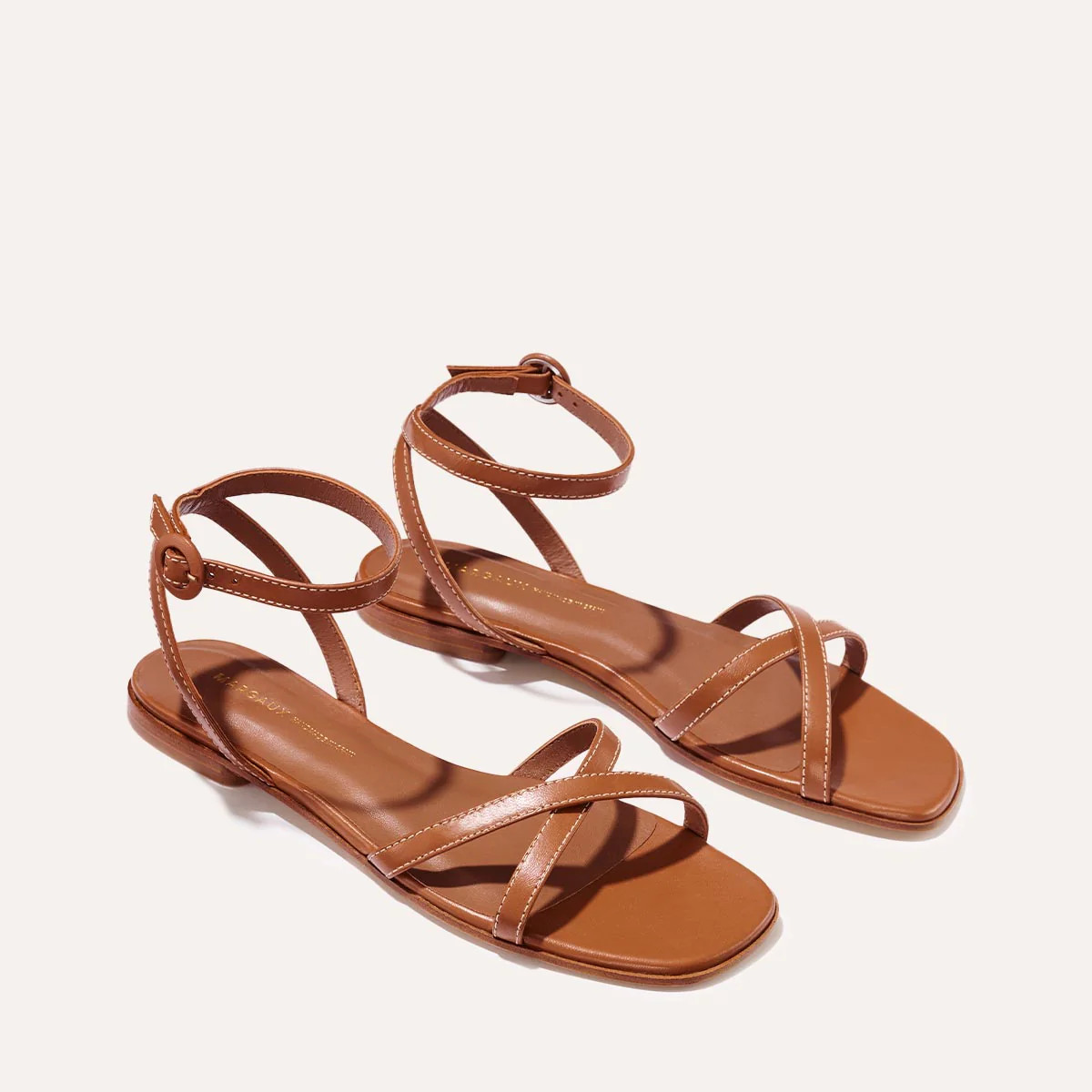 The Flat Sandal - Saddle Nappa | Margaux