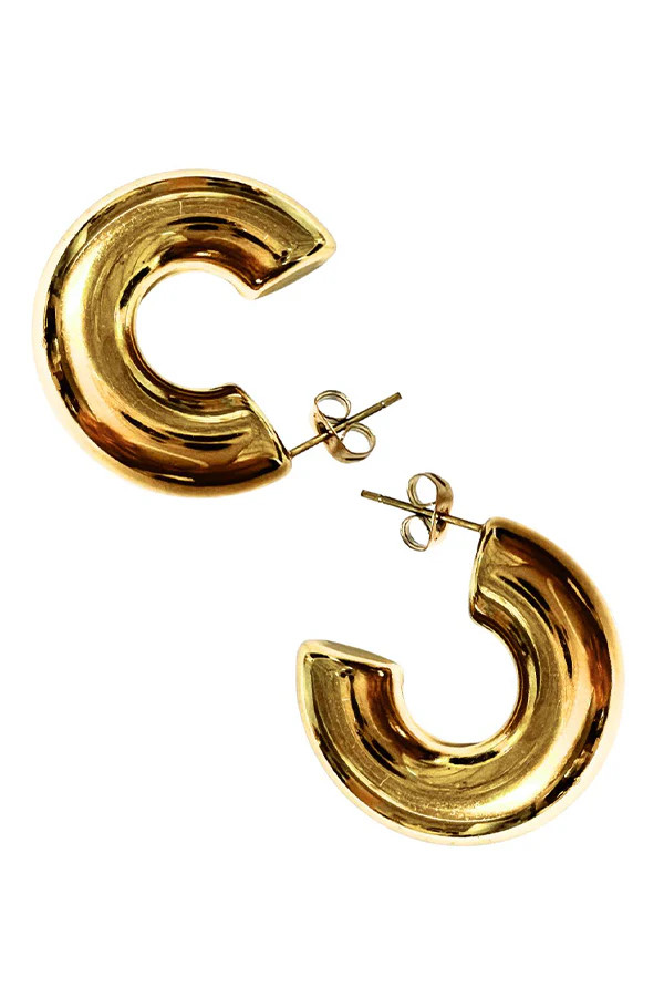Chunky 1" Gold Hoop Earrings | BAACAL Limited, LLC