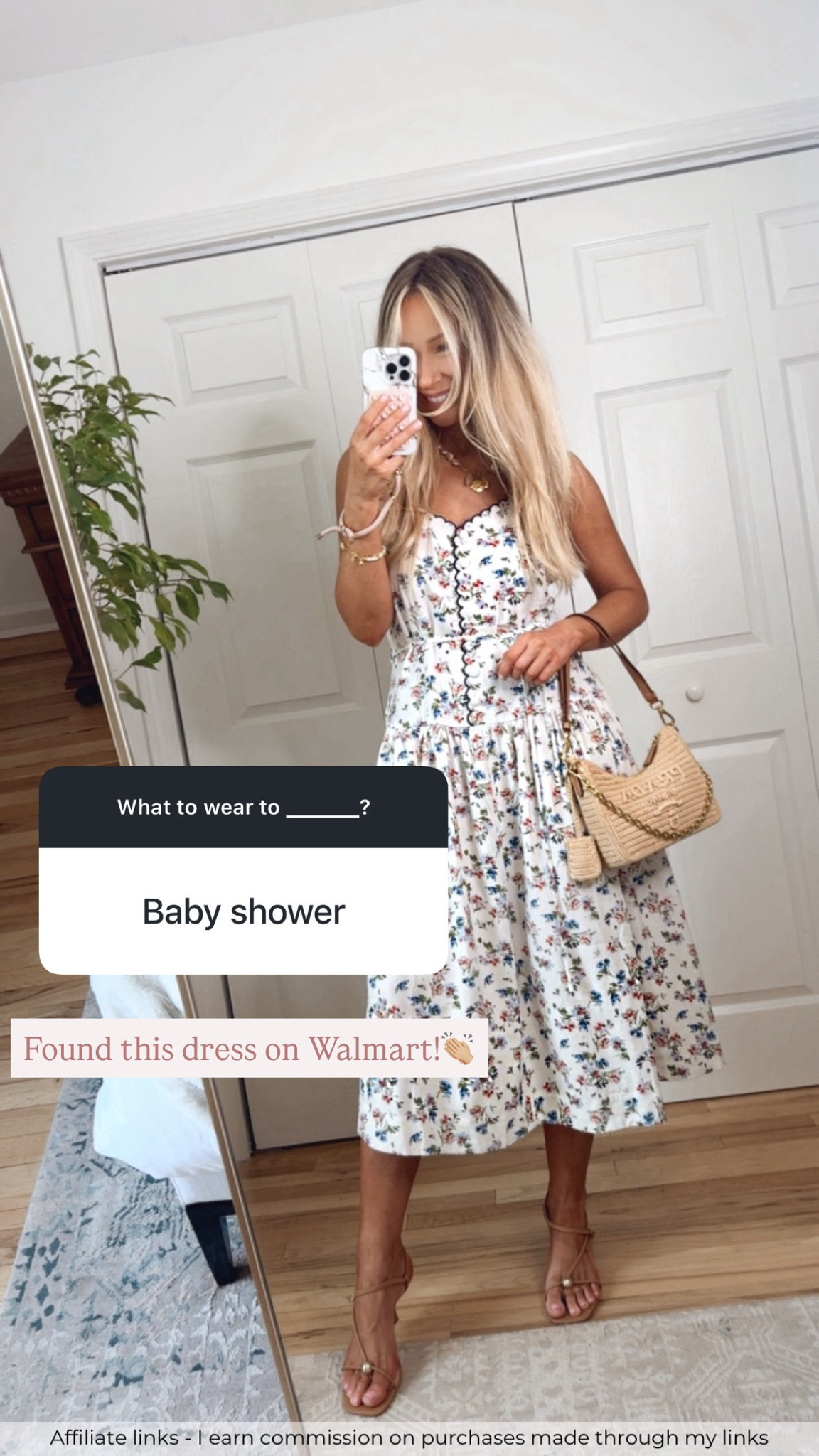 Affiliate links - I earn commission on purchases made through my links | Walmart dress
Baby shower outfit