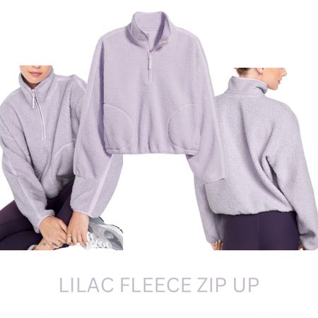 Lilac cropped fleece on sale 