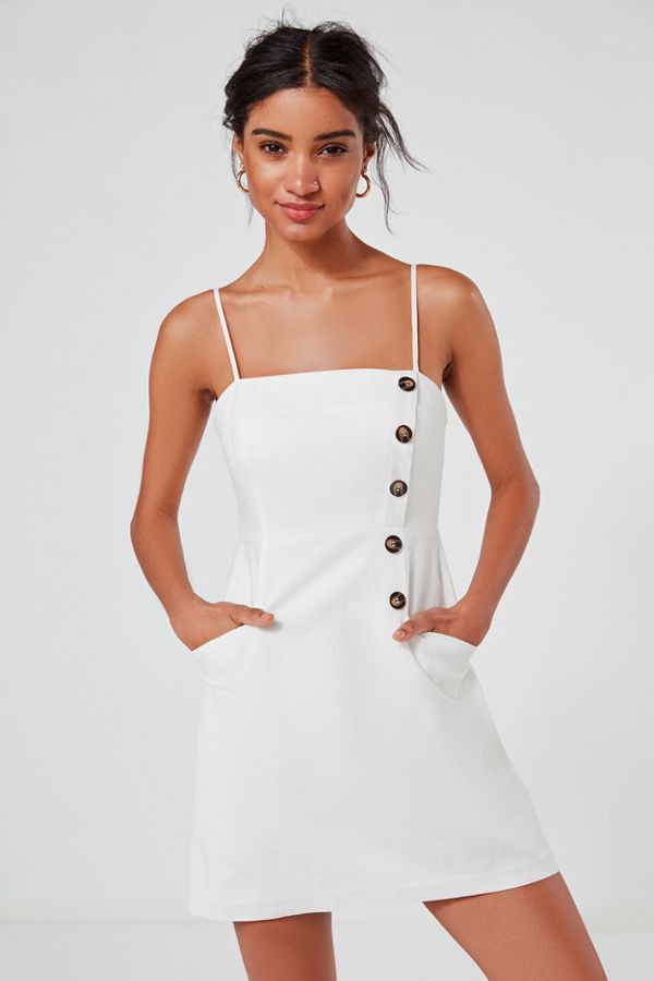 ASTR The Label Issa Linen Button-Down Mini Dress | Urban Outfitters (US and RoW)