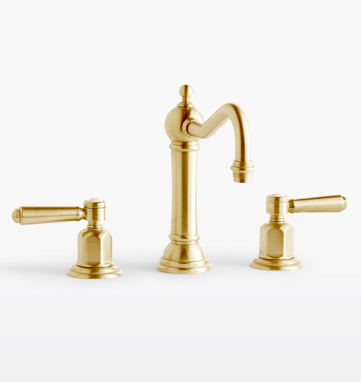 Montecito Lever Handle Widespread Bathroom Faucet | Rejuvenation
