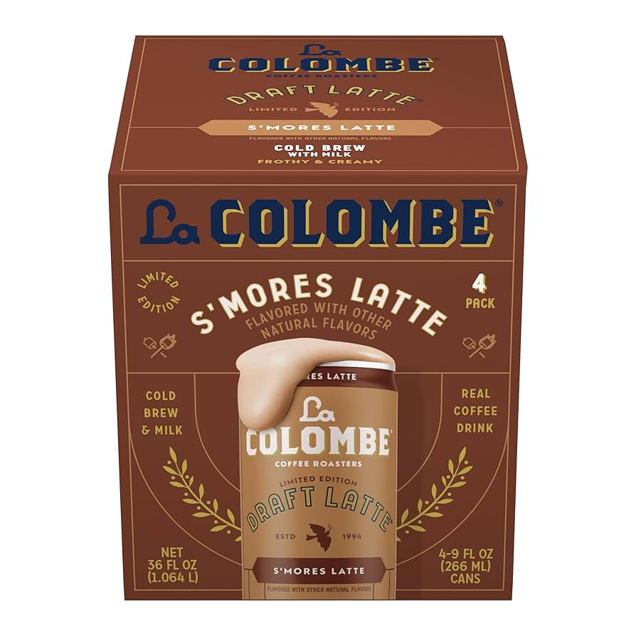 La Colombe Coffee, S'mores Cold Brew Draft Latte, 9 fl oz Cans, 4 Pack | Amazon (US)