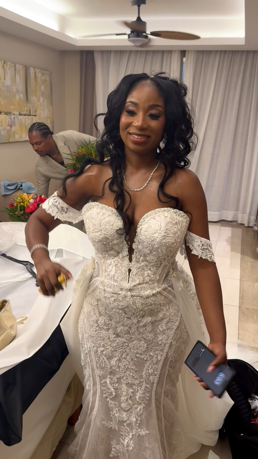 The getting ready bridal madness of it all 😭. My bridal scent was Jimmy Choo and PHLUR. 

#LTKootd #LTKWedding #LTKgrwm