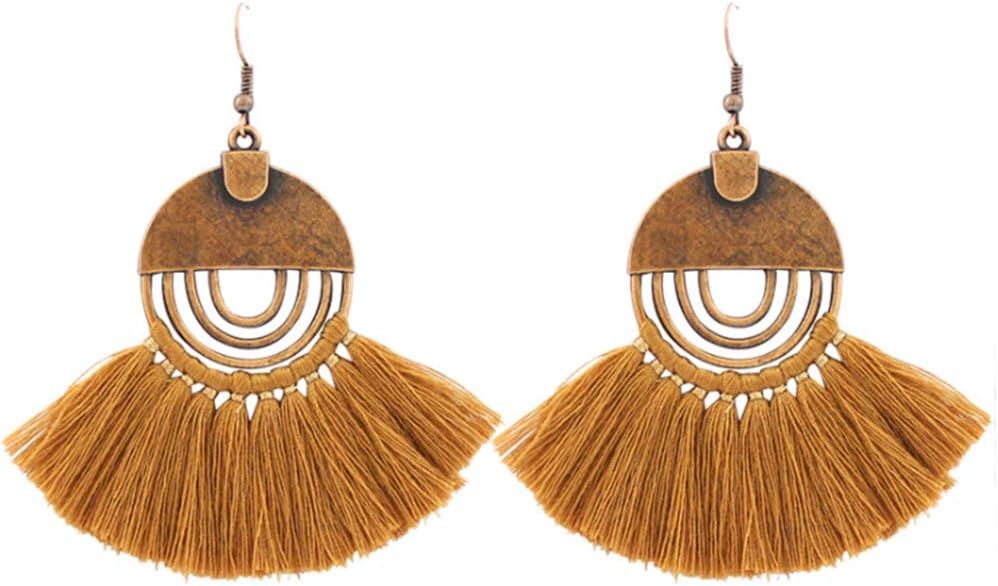 Flairs New York Faux Fur Pom Pom Tassel Drop Dangle Earrings Set | Amazon (US)