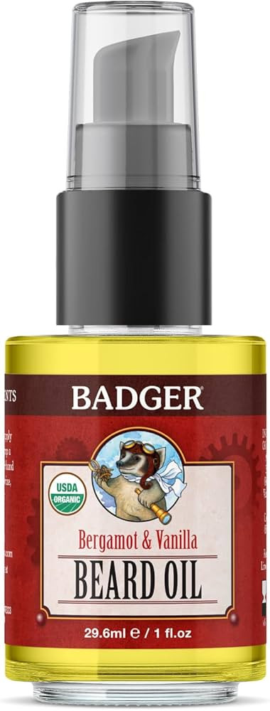 Badger - Beard Oil, Babassu & Jojoba, Certified Organic Beard Oil, Premium Beard Oil, Grooming Be... | Amazon (US)