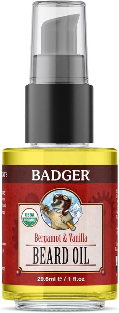 Badger - Beard Oil, Babassu & Jojoba, Certified Organic Beard Oil, Premium Beard Oil, Grooming Be... | Amazon (US)