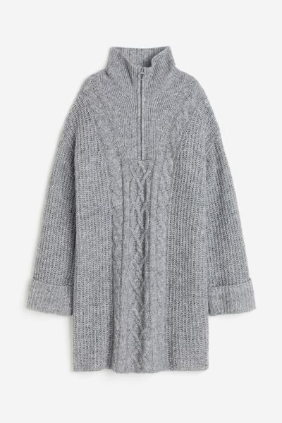Half-zip Sweater - Gray melange - Ladies | H&M US | H&M (US + CA)