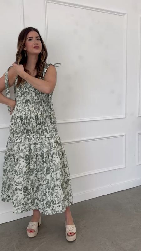This toile smocked maxi dress is a dream! Would be precious for any expecting mamas too! 

#LTKStyleTip #LTKFindsUnder100