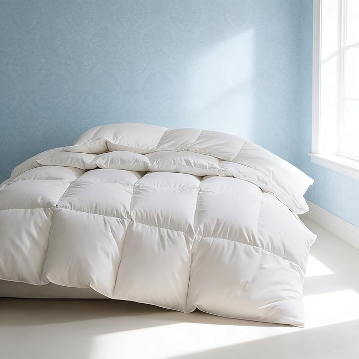 Martha Stewart Luxury White Goose Feathers Down Fiber Duvet Insert King Size - Hotel Collection 1... | Amazon (US)