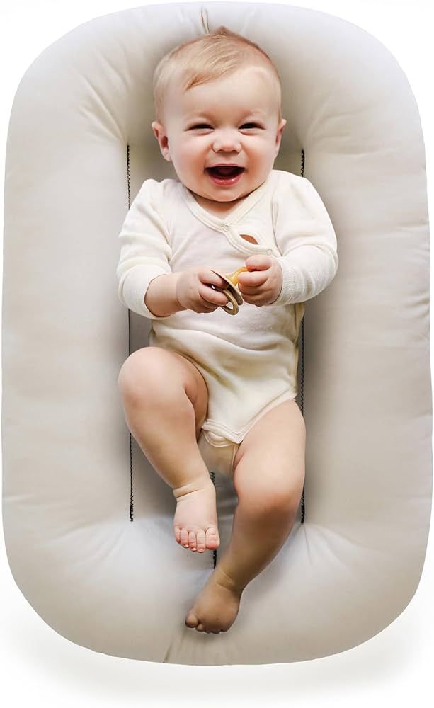 Snuggle Me Organic | Baby Lounger + Place Space | Newborn Essentials | Organic Cotton, Fiberfill ... | Amazon (US)