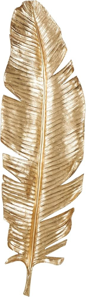 Deco 79 Polystone Bird Home Wall Decor Large Metallic Feather Wall Sculpture, Wall Art 14" x 3" x... | Amazon (US)