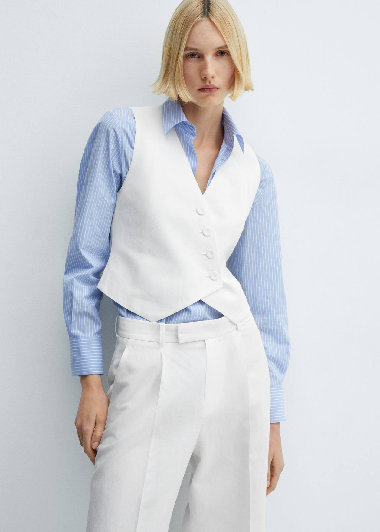 Suit vest with buttons -  Women | Mango USA | MANGO (US)
