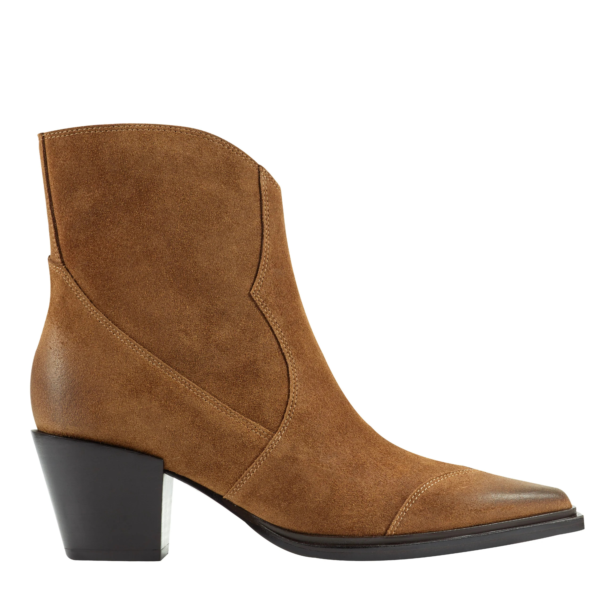 Giulie Western Leather Ankle Bootie | Marc Fisher