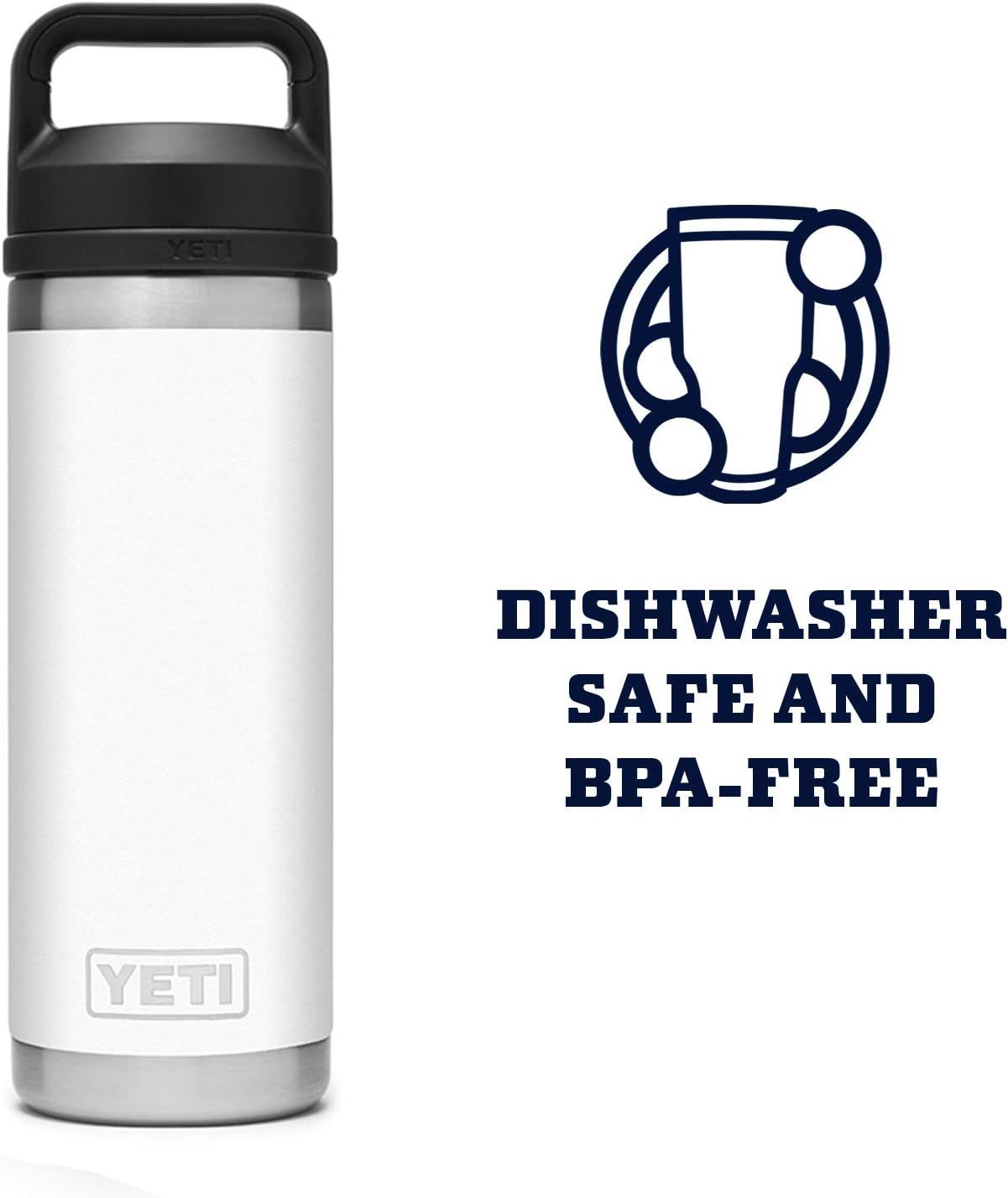 YETI Rambler 18 oz Bottle, Vacuum Insulated, Stainless Steel with Chug Cap | Amazon (US)