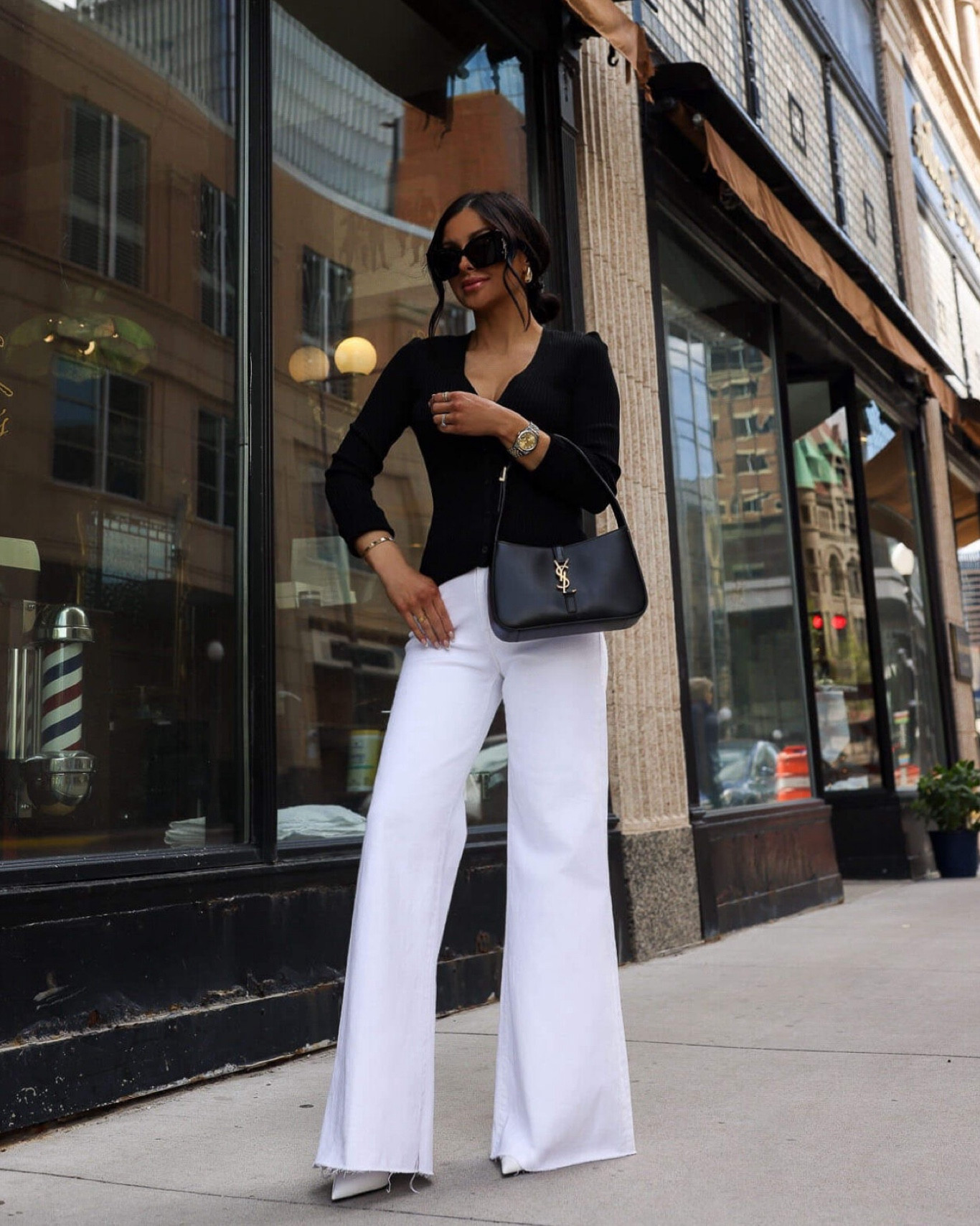 Saks friends & family sale - save 30% off mother jeans
Mother wide leg jeans on sale 
Good American cardigan on sale 

#LTKSaleAlert #LTKFindsUnder100 #LTKSeasonal