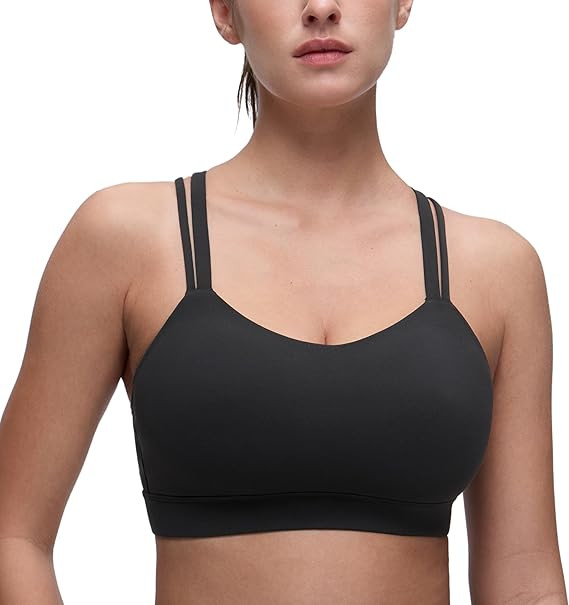 CRZ YOGA Softness Mold Butterluxe D/DD Cup Longline Sports Bras for Women - Supportive Double Str... | Amazon (US)