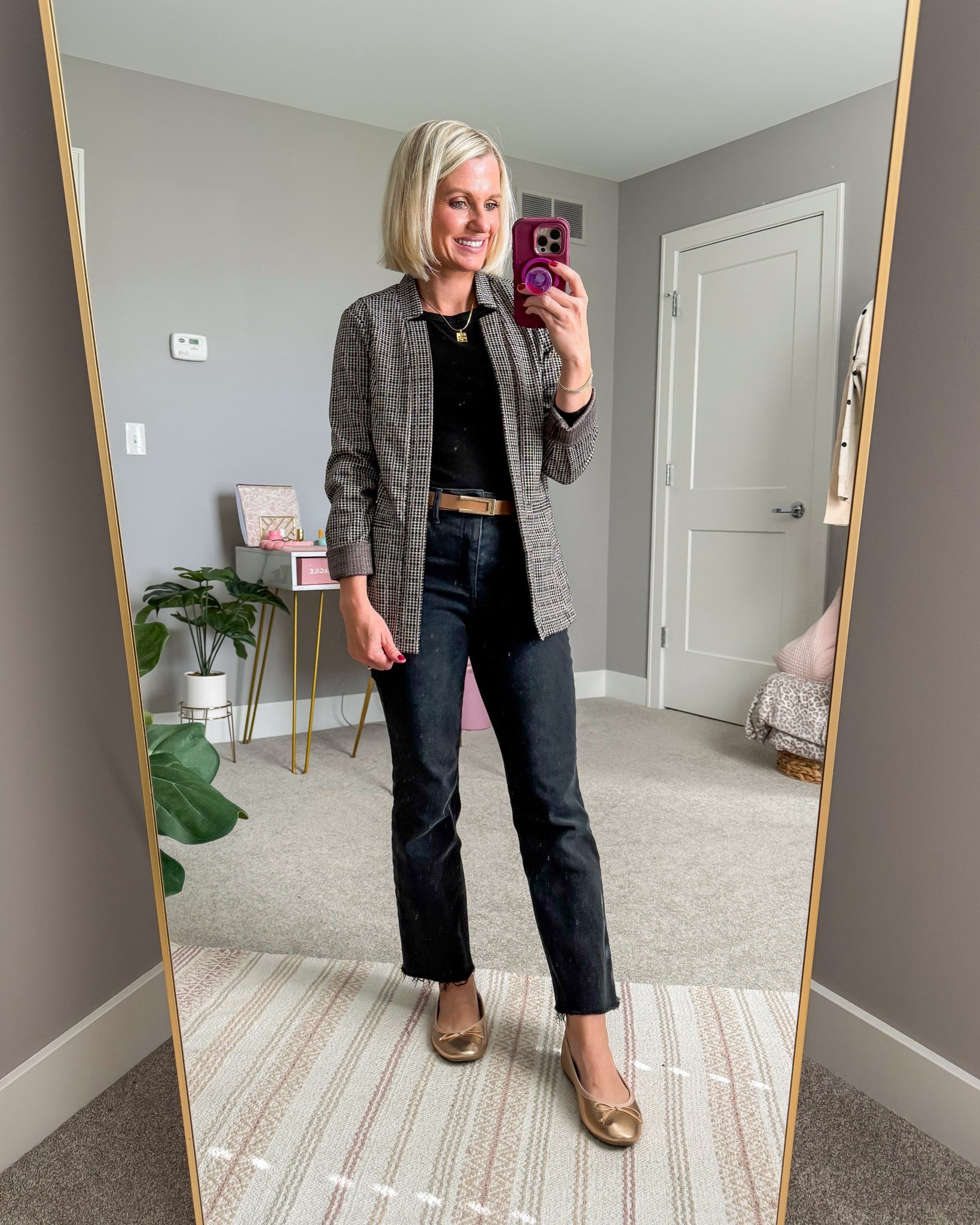 What I wore this week! 
Top- small
Blazer- xsmall
Jeans- 0 regular (I cut the hem)

#LTKStyleTip #LTKPetite #LTKOver40