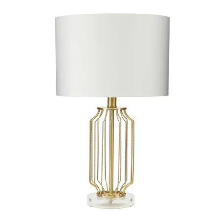 Better Homes & Gardens Metal Cage Table Lamp, Brushed Brass Finish, CFL Bulb Included - Walmart.c... | Walmart (US)