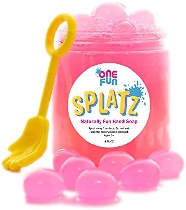 SPLATZ Natural and Fun Kids Hand Soap, Pink Color with Citrus Scent 8oz/60 Hand Wash | Amazon (US)